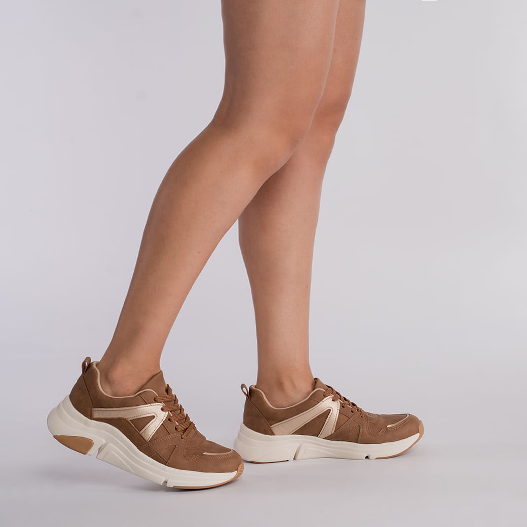 Modare Tenis Casual 7401-102-31472-108852 Castanho_Dourado Sint4